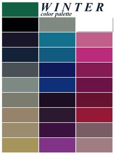COOL WINTER COLOUR TRENDS TO BRIGHTEN YOUR HOME 1 Winter palette