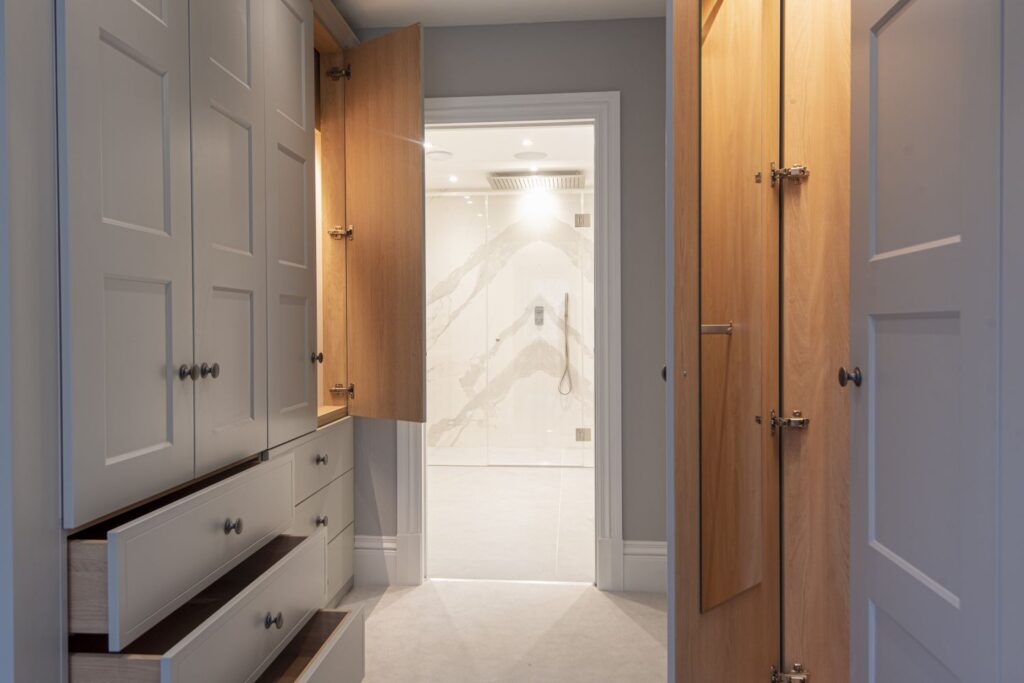 Tips for Designing Your Bespoke Fitted Wardrobes 2 WALK IN WARDROBE DSC 4821 compressed
